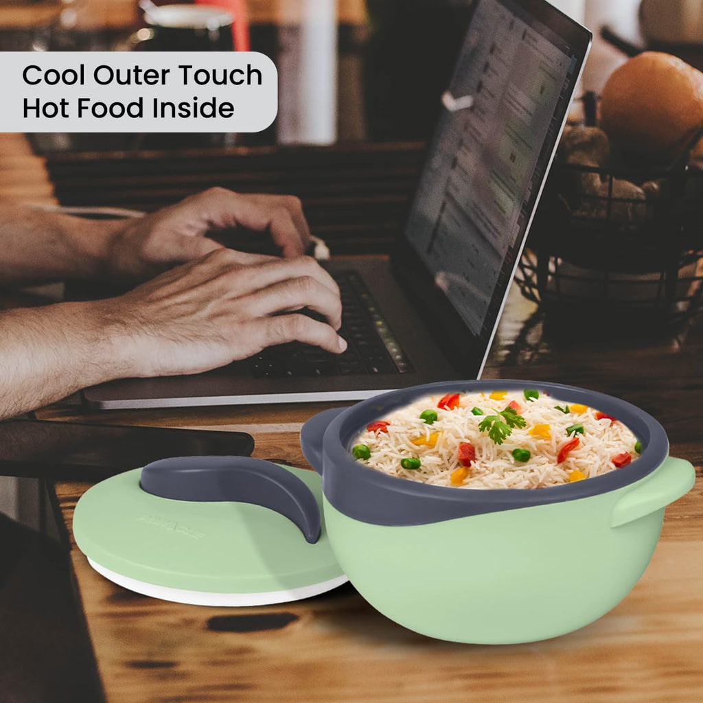 Pinnacle Insulated Casserole Dish with Lid 3 pc. Set 2.6/1.5/1 qt. Hot Pot Food Warmer/Cooler –Thermal Soup/Salad Serving Bowl- Stainless Steel Hot Food Container–Best Gift Set for Moms –Holidays