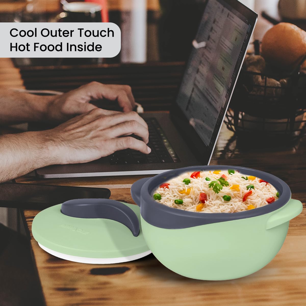 Pinnacle Insulated Casserole Dish with Lid 3 pc. Set 2.6/1.5/1 qt. Hot Pot Food Warmer/Cooler –Thermal Soup/Salad Serving Bowl- Stainless Steel Hot Food Container–Best Gift Set for Moms –Holidays