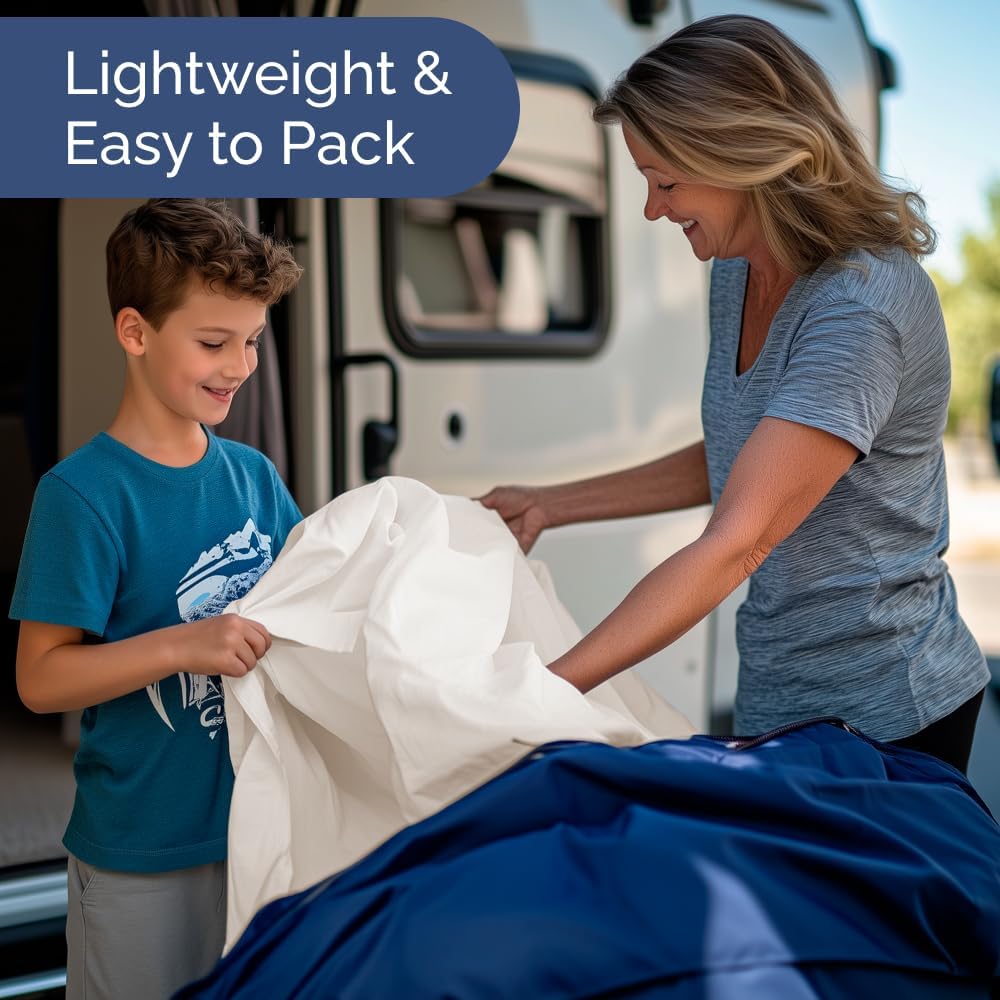 RV Short Queen Sheet Set - Soft, Breathable & Cooling 4-Piece Bedding for Trailers | Fits 8” to 12” Mattresses - Mauve