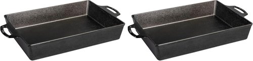 Lodge Cast Iron Casserole Pan - Durable Cookware for Perfect Meals | Set of 2