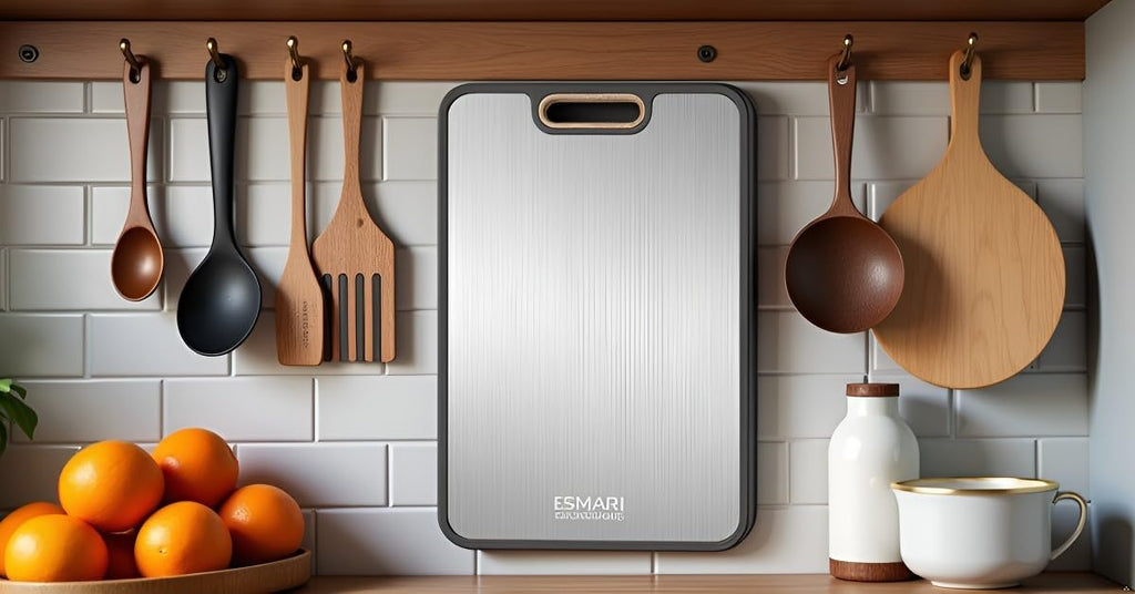 Titanium Cutting Board - 2-in-1 Double-Sided Food Grade Pure Titanium & PP | Large 16” × 11” Easy Clean Chopping Board for Meat & Vegetables