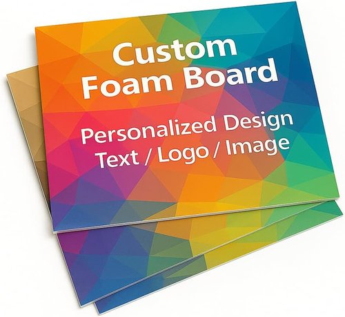 Custom Foam Boards - 3/16" Thick Personalized Poster Boards for Text, Logos & Images - Ideal for Presentations & Event Signs