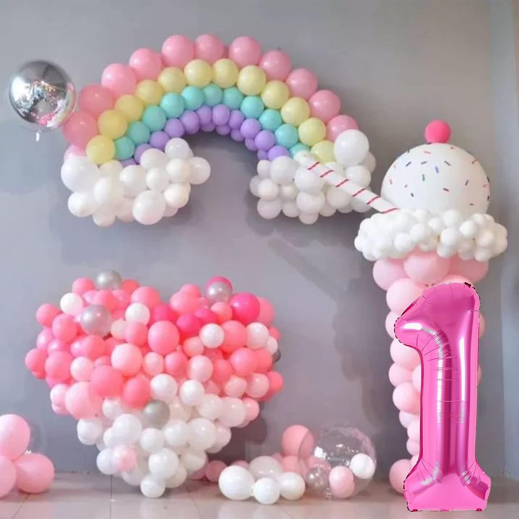 Skiennix 40-Inch Pink Number 13 Balloons - Perfect for 13th Birthday Decorations | Unicorn & Mermaid Theme