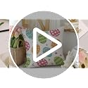 RABUSOFA Easter Pillow Covers 18x18 Inch Set of 2 - Colorful Eggs