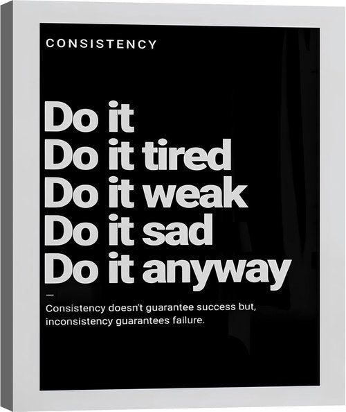 FLZYKGPA Vintage Motivational Canvas Wall Art - "Do It Anyway" Quote for Home Gym, Office & Gift