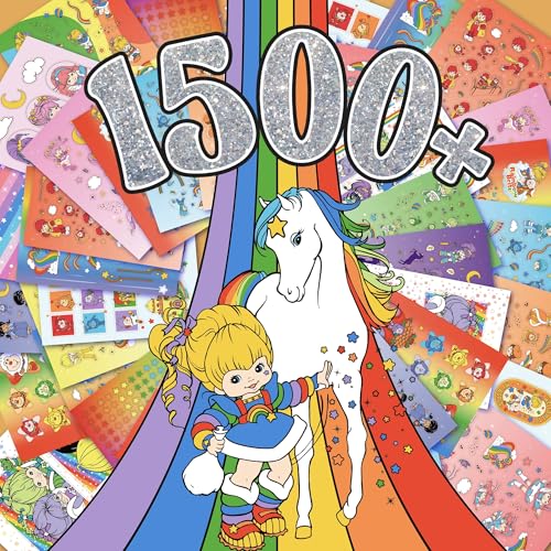 Rainbow Brite Sticker Book with 1500+ Stickers | Travel-Friendly for Crafts & Journals