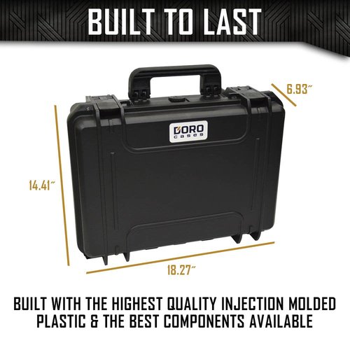 3 Pistol 12 Magazine + Accessories Storage Doro Waterproof Pistol Case with Custom MyCaseBuilder Foam Insert