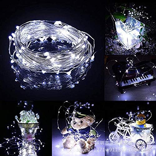 Skiennix 24 Pack Fairy Lights - Battery Operated 7ft Mini Twinkle String Lights | Waterproof Silver Wire for Weddings & Christmas Decor