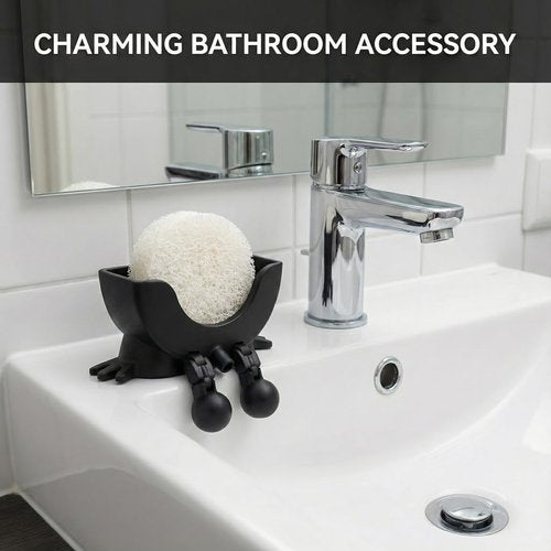 2 Pack Cute Sponge Holder with Drainage - Funny Sponge Stand for Kitchen Sink - Kitchen Gadgets Accessories