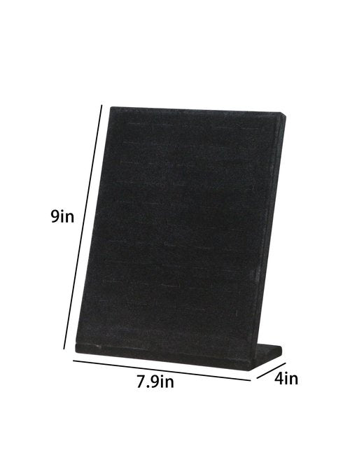 Ausalivan Ring Board Display Stand,Velvet Jewelry Earring Organizer Holder for Selling,Vendors Storage Tray for Multiple Rings (Black)