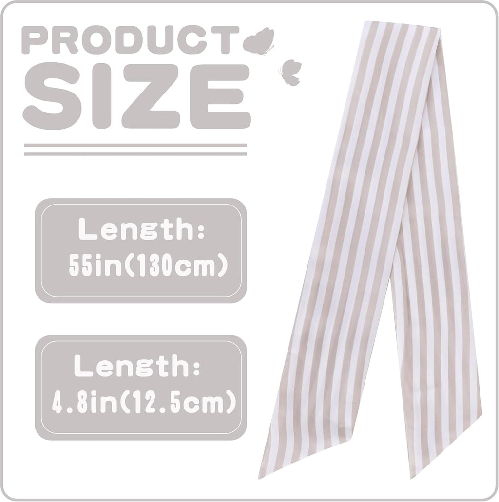 TONIFUL Wreath Sash - 4.5" x 56" Burlap Stripe Ribbon for Indoor/Outdoor Holiday Decor