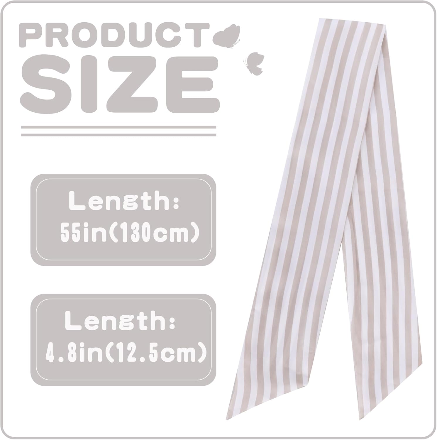 TONIFUL Wreath Sash - 4.5" x 56" Burlap Stripe Ribbon for Indoor/Outdoor Holiday Decor