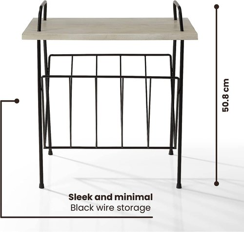 Crosley Wiltshire Record Player Stand, Media Console with Vinyl Storage, Modern Home Organizer, Natural