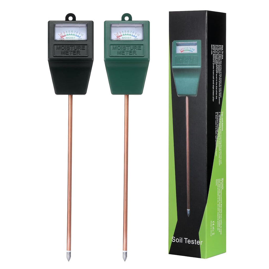 Skiennix Soil Moisture Meter - Accurate Plant Water Tester for Indoor & Outdoor Use | No Battery Required (Black & Green)