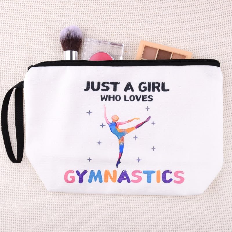 Gymnastics Makeup Bag Toiletry Travel Pouch for Women and Girls