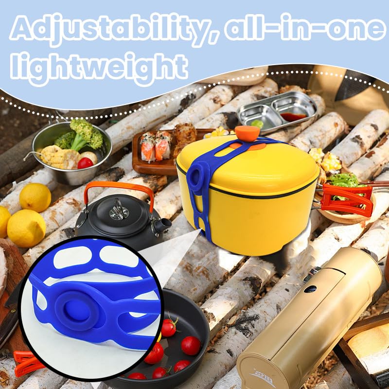 21.5in Reusable Silicone Latch Strap - Black, Heavy-Duty Lid Holder
