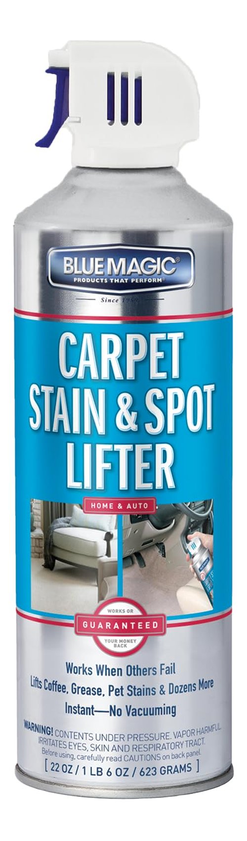Blue Magic Carpet Stain & Spot Lifter - 22 oz. Aerosol Can (Pack of 4)
