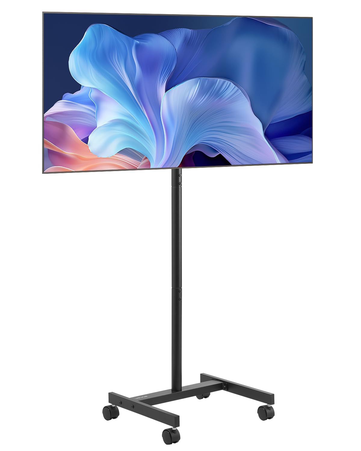 VEVOR Rolling TV Stand, Mobile TV Cart for 17-55 Inch Screens, Portrait to Landscape, Portable TV Stand with Wheels Holds up to 44 lbs for Living Room, Bedroom, Office, Outdoor, Max VESA 200x200mm