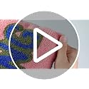 Pink Mahjong Style Throw Pillow - Towel Embroidered, 17.7''