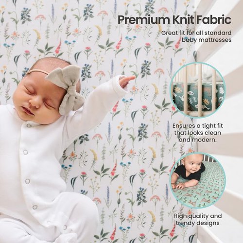 Premium Fitted Knit Crib Sheet/Toddler Sheet Robin by Copper Pearl, CP-CRSH-0128-NSZ