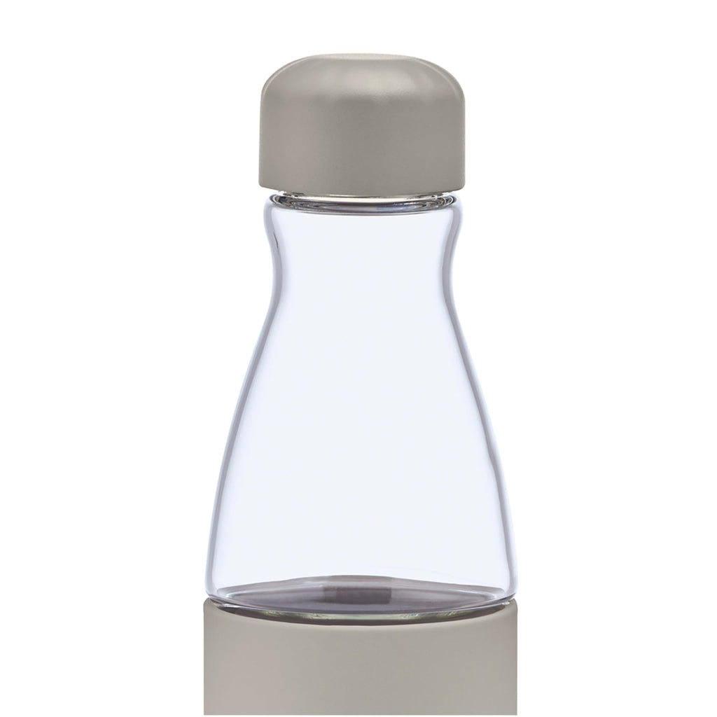 S'well Glass Original Water Bottle, 18oz, Lunar Grey, Borosilicate Glass Bottle With Protective Silicone Sleeve, Zero Plastic, Leakproof, BPA Free