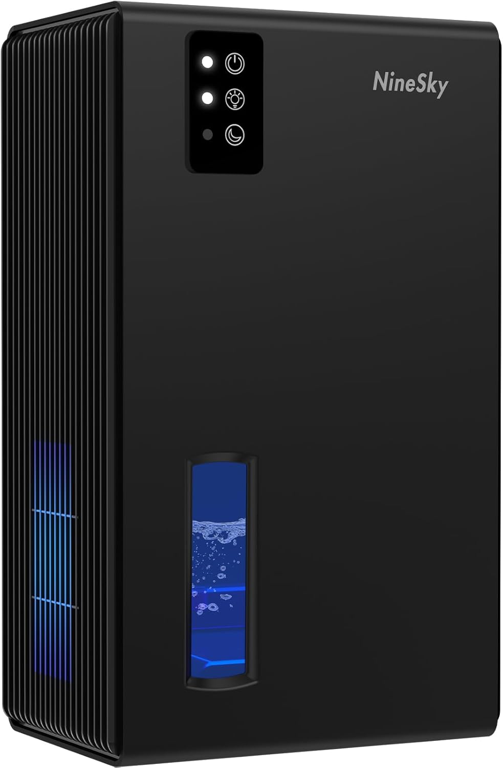 NineSky Dehumidifier - 1000 Sq.Ft. Quiet Home Dehumidifier with 95Oz Tank & 7-Color Light | Black