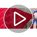 OTOSTAR 4th of July Throw Pillow Cover, 18x18 Inch Red Star Faux Fur Case