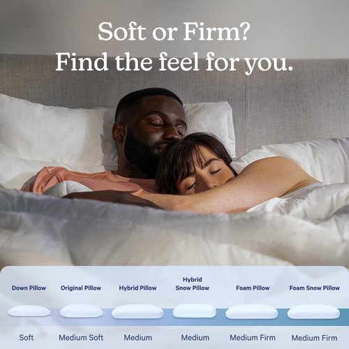 Casper Sleep Original Pillow - Medium Soft Down-Alternative Fill | Standard Size for Neck Pain Relief & Comfort