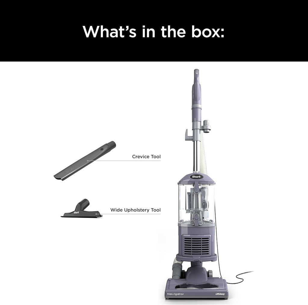Shark NV352 Navigator Lift-Away Vacuum - HEPA Filter, Anti-Allergen Tech, Swivel Steering | Ideal for Carpets & Stairs, Lavender