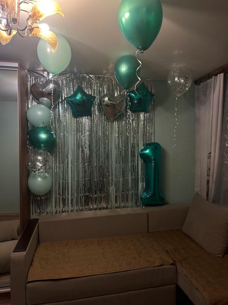 Teal Blue 40-Inch Number 1 Balloon - First Birthday Decorations for Girls & Toddlers