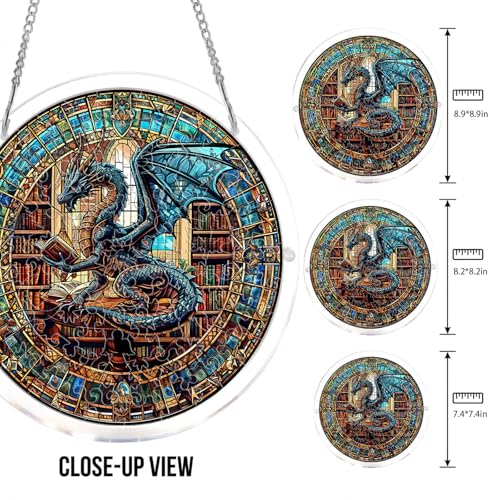 Library's Dragon Acrylic Suncatcher Puzzle - 7.4in DIY Window Hanging Gift