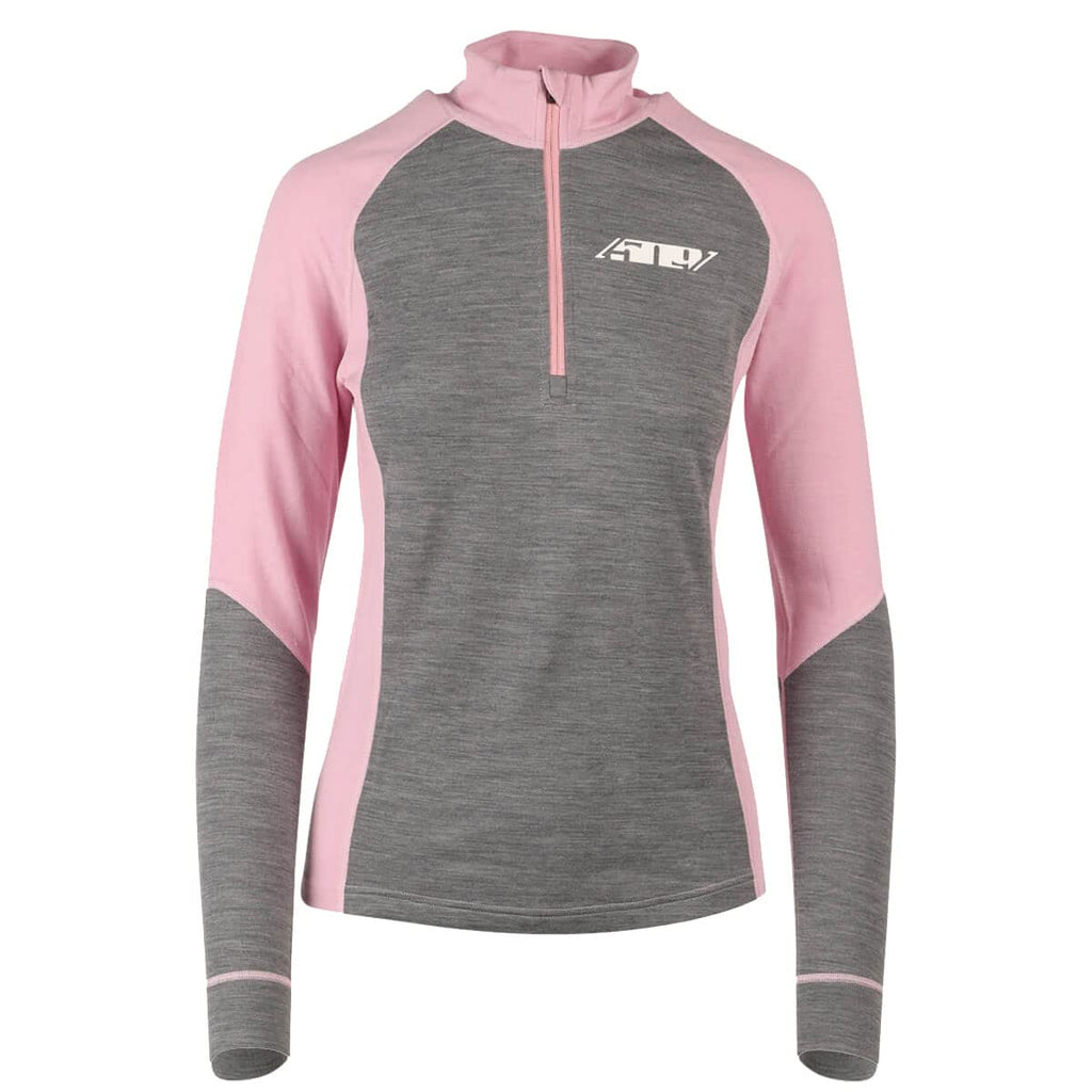 509 Women's FZN Merino 1/4 Zip (Dusty Rose Gray - Medium)