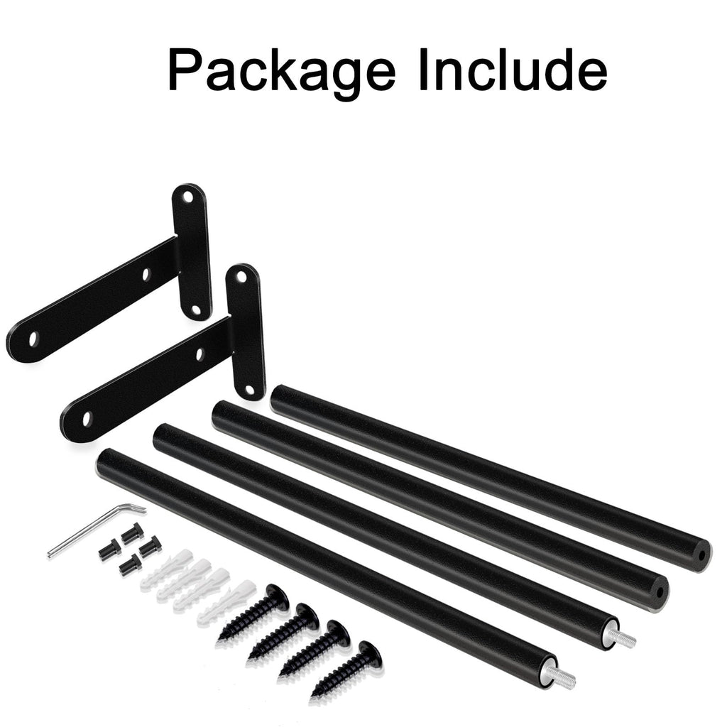 XEENEW Double Towel Bar, 24 Inch Towel Racks for Bathroom, Stainless Steel Bathroom Towel Holder, Towel Rack Wall Mounted Towel Hanger Towel Rod, Matte Black