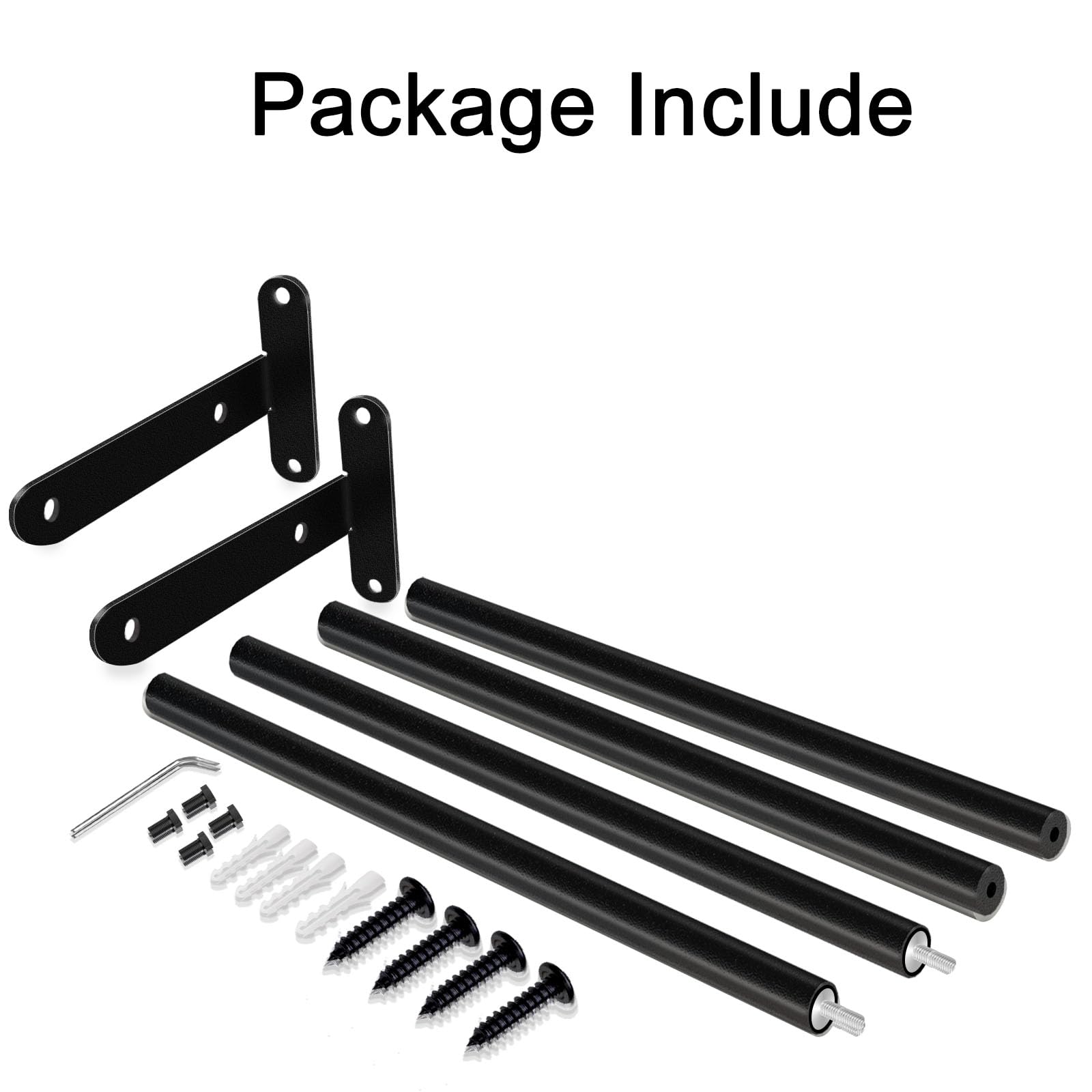 XEENEW Double Towel Bar, 24 Inch Towel Racks for Bathroom, Stainless Steel Bathroom Towel Holder, Towel Rack Wall Mounted Towel Hanger Towel Rod, Matte Black