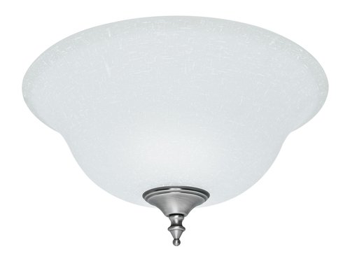 Hunter Glass Bowl - Ceiling Fan Light Cover Fixture, Replacement Glass Shade for Bedroom, Bathroom, or Kitchen, Compatible Casablanca Fans, Antique Pewter Finish - 99162, White Linen