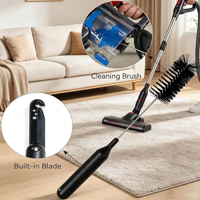 2 Pack Vacuum Cleaner Brush Set for Pet Hair & Debris Removal