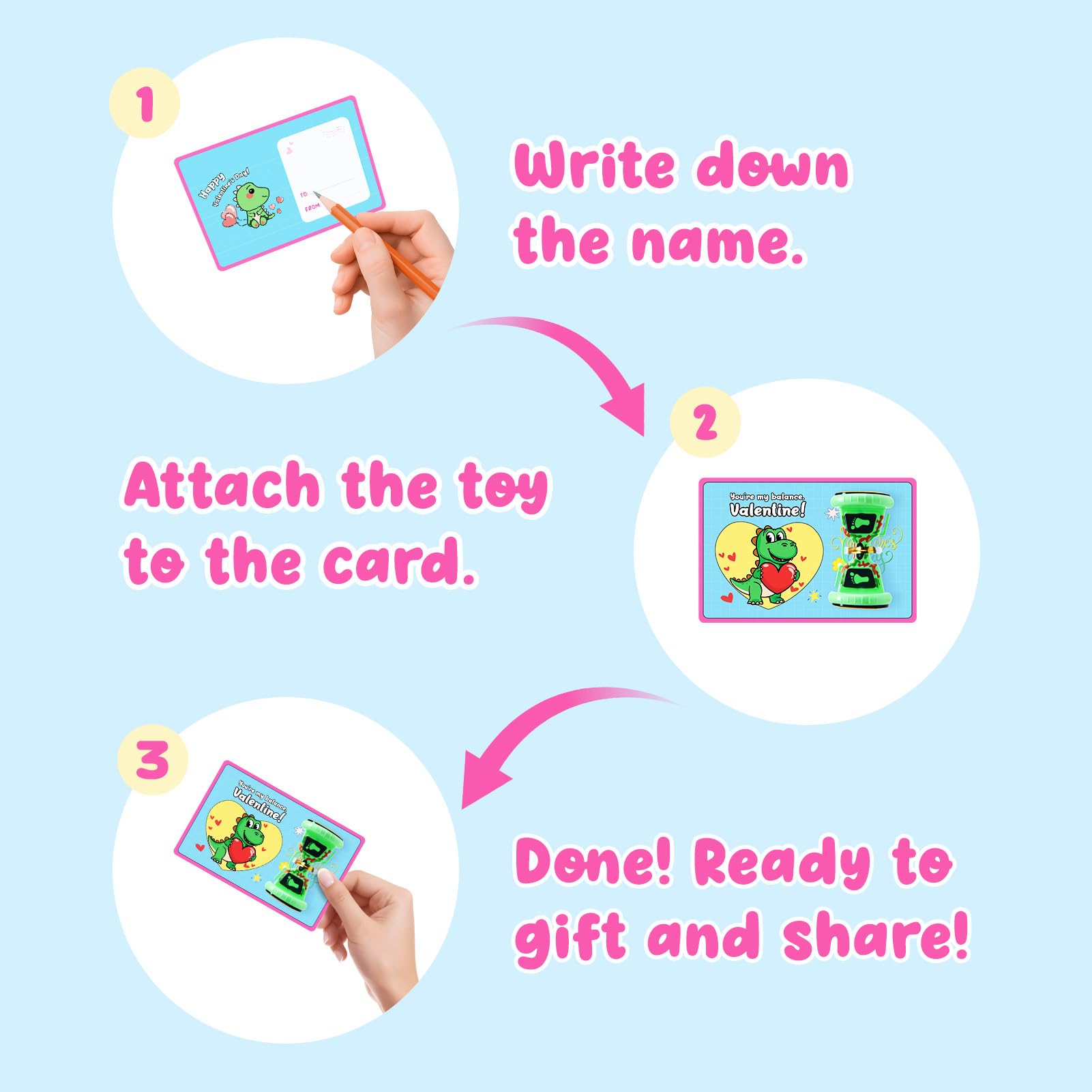 DG-Direct 28 PCS Valentine’s Day Balance Scooters and Cards, Valentines Day Gifts for Kids, Fidget Toys with Valentine Cards, Valentine Cards for Kids Classroom, School Exchange Gift Party Favors