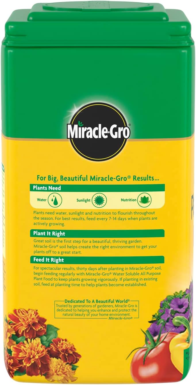 Miracle-Gro Water Soluble All-Purpose Plant Food - Fertilizer for Indoor & Outdoor Plants | 5 lbs