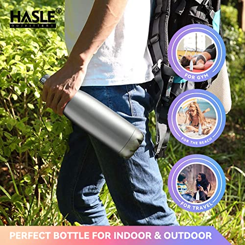 HASLE OUTFITTERS 17oz Stainless Steel Insulated Water Bottle