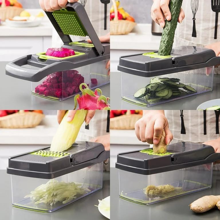AHA Lifestyles 16-in-1 Vegetable Chopper | Multi-Functional Slicer & Spiralizer - Quick Meal Prep Tool