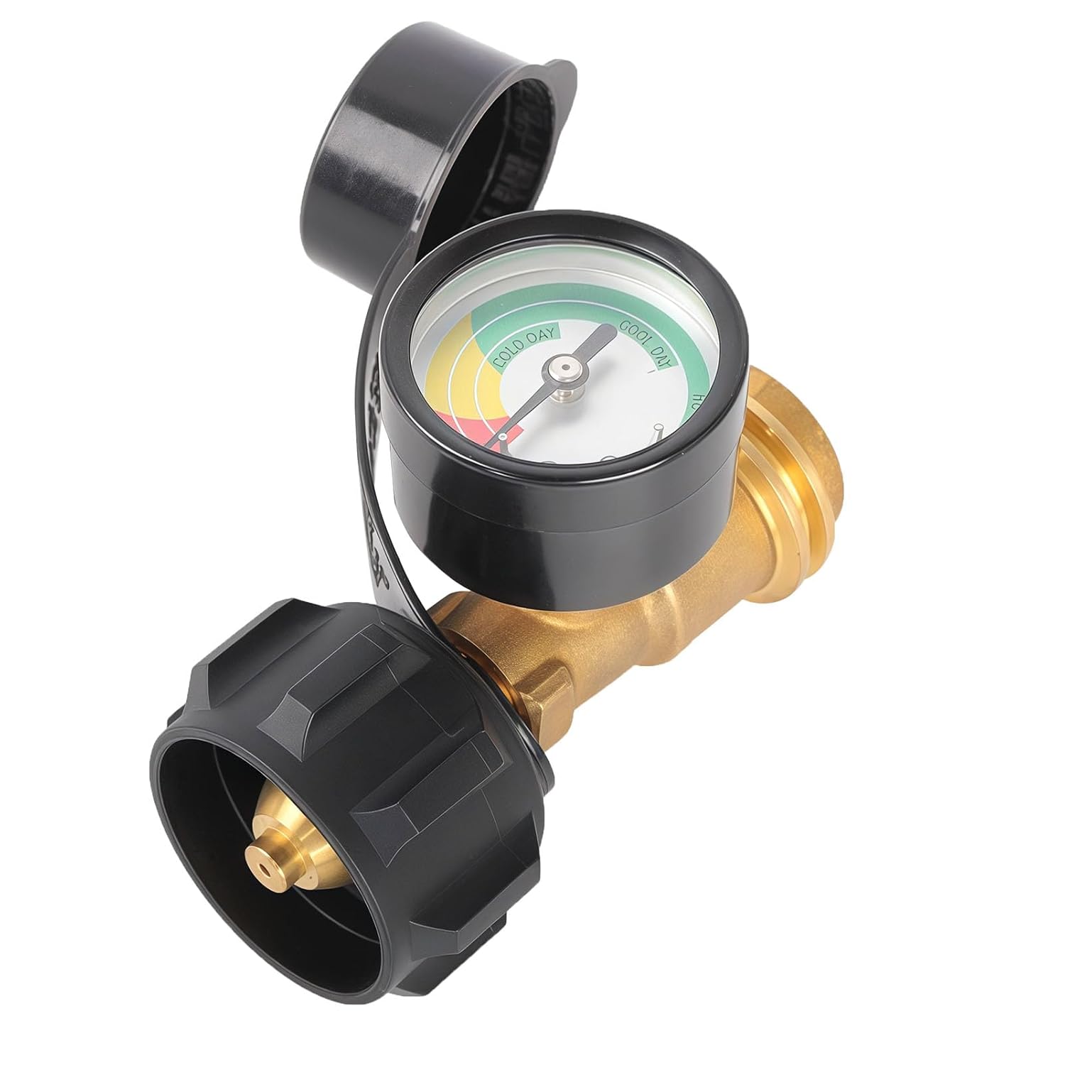 Propane Tank Gauge - QCC1/Type 1 Connection for 5-20 Pound LP Tanks | Ideal for RVs, Grills, Heaters