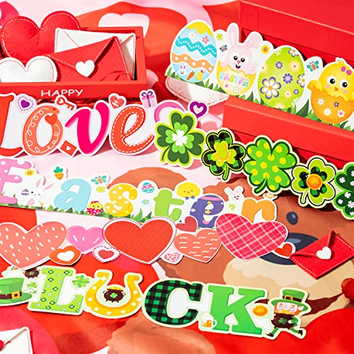 Haooryx 72Pcs Holiday Bulletin Board Border Trim Set