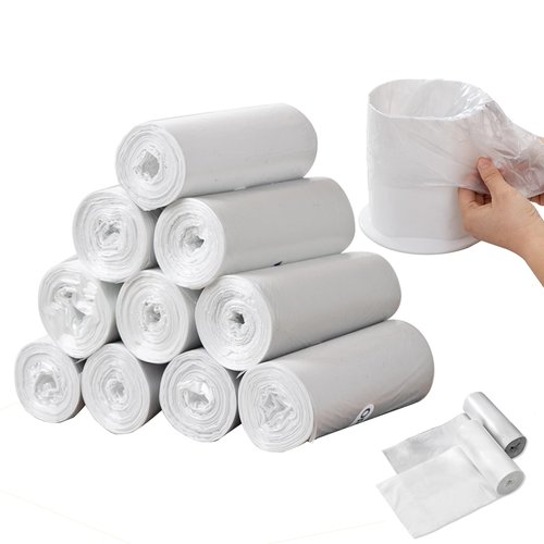 GWZiehory Mini Strong Trash Bags, 0.5 Gal Small Garbage Bags for Desktop Mini Trash Can, 300 Counts, White