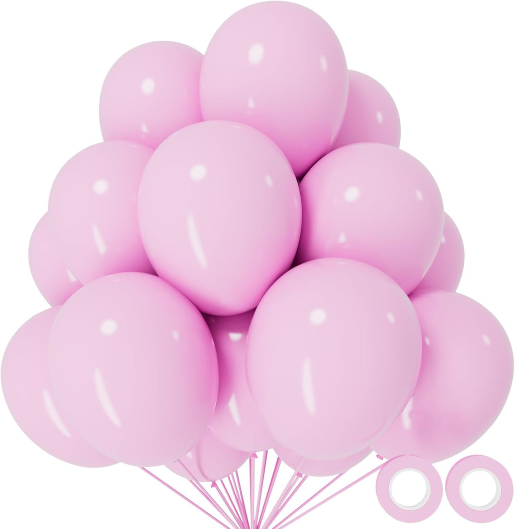Pastel Pink Balloons by [Brand Name] - 110pcs 12-Inch Latex Balloons for Birthday Parties & Baby Showers