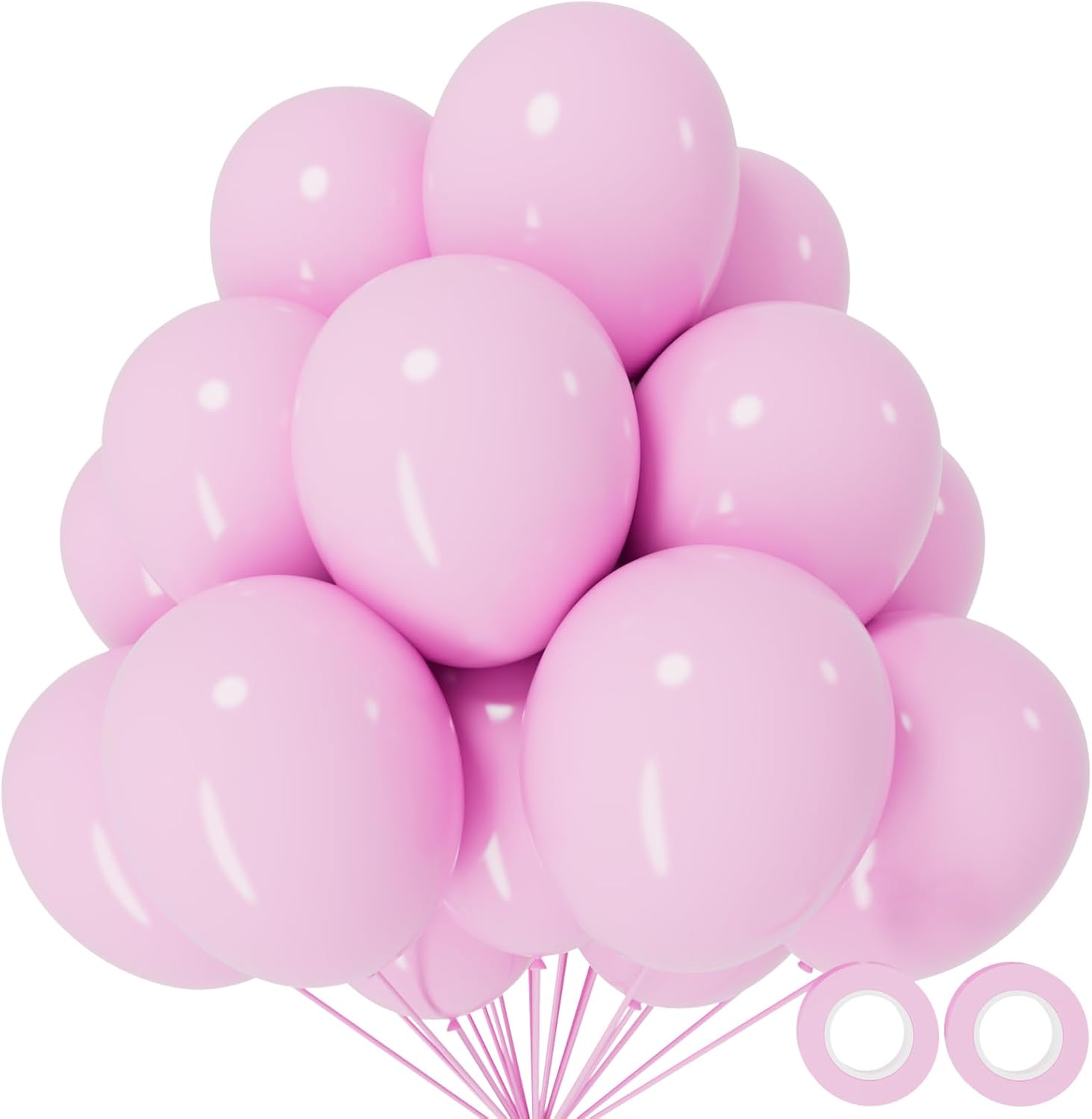 Pastel Pink Balloons by [Brand Name] - 110pcs 12-Inch Latex Balloons for Birthday Parties & Baby Showers