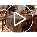 Gold Gauze Table Runner Fall Pumpkin Beige 10ft for Party & Holiday Decor