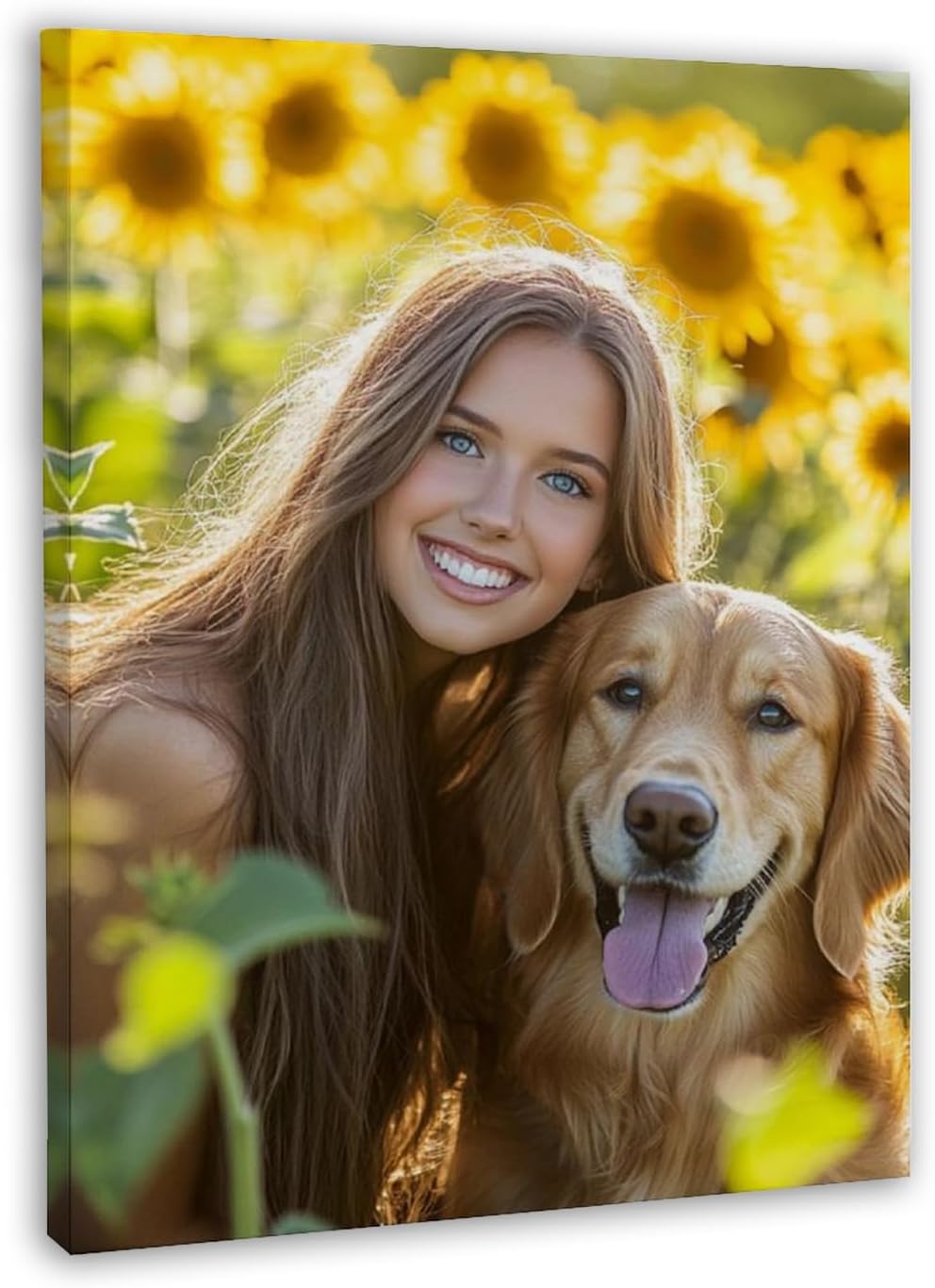Skiennix Personalized Photo Canvas Print - Custom Wall Art for Family & Pets | Perfect Gift for Any Occasion