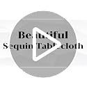 Iridescent Green Sequin Tablecloth 90x132 Inch - Glitter Rectangle Event Decor