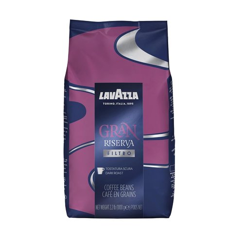 Lavazza Gran Riserva Whole Bean Coffee - Dark Roast 2.2LB Bag | 100% Natural Arabica with Cocoa & Caramel Notes