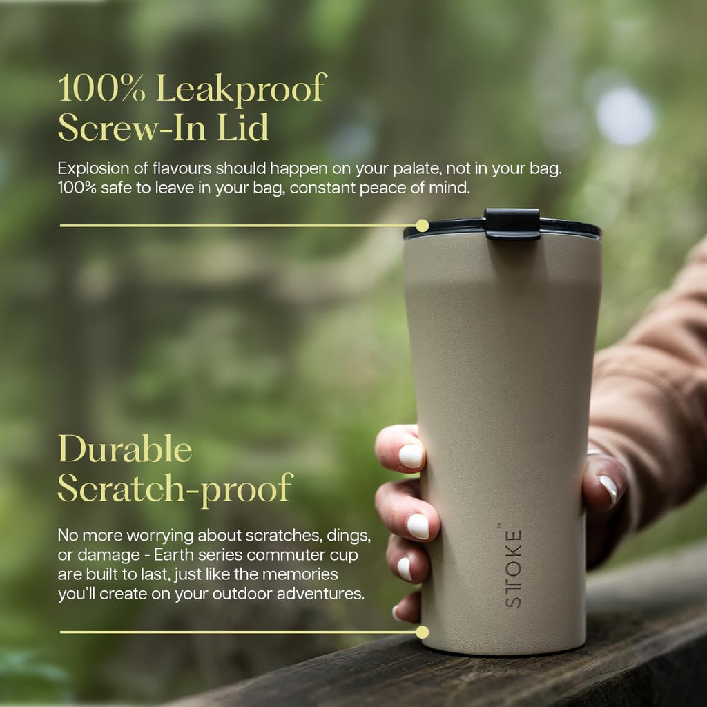 Sttoke The Mossy Meadows Classic with Leakproof Lid Heather Green Tumbler, 16 oz. Capacity